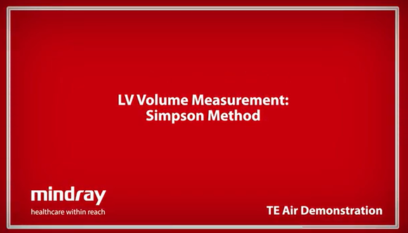 Mindray TE Air Tutorial - LV Volume Measurement Simpson Method